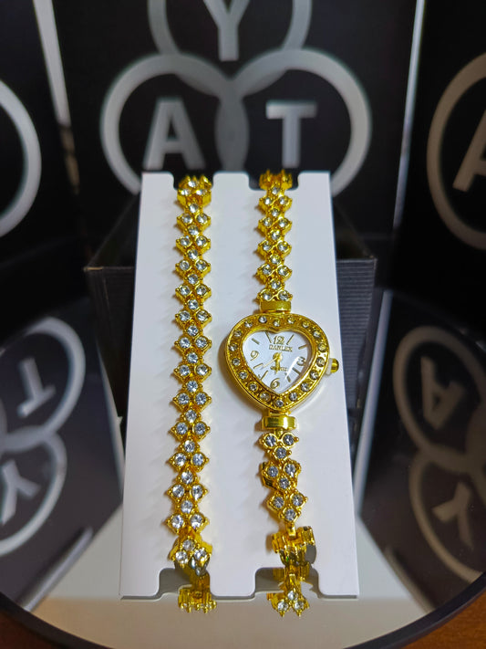 طقم ساعة مع اسوارة ⌚💛